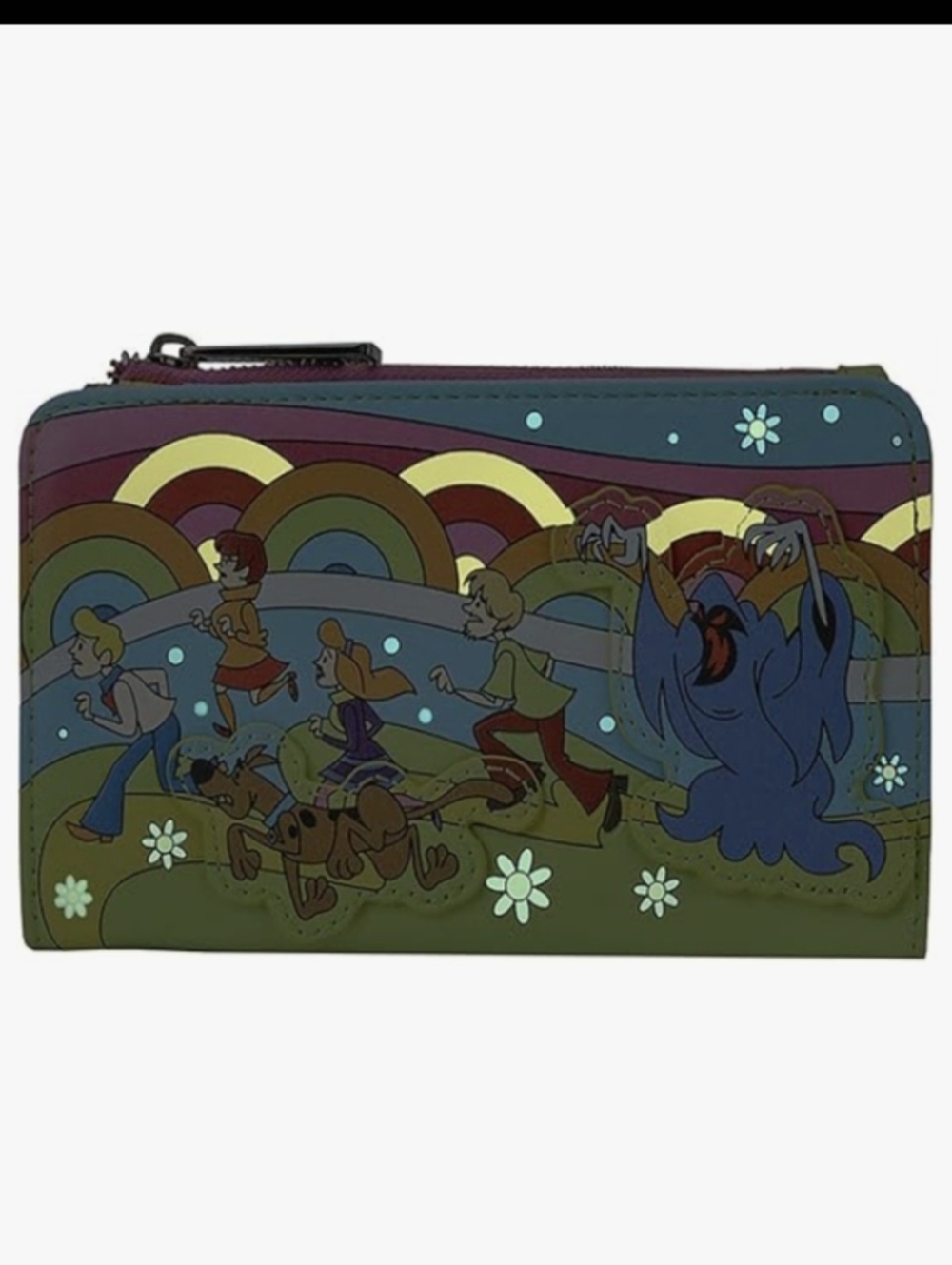 Loungefly Scooby Doo Psychedelic Monster Chase Glow Wallet - Picture 2 of 6